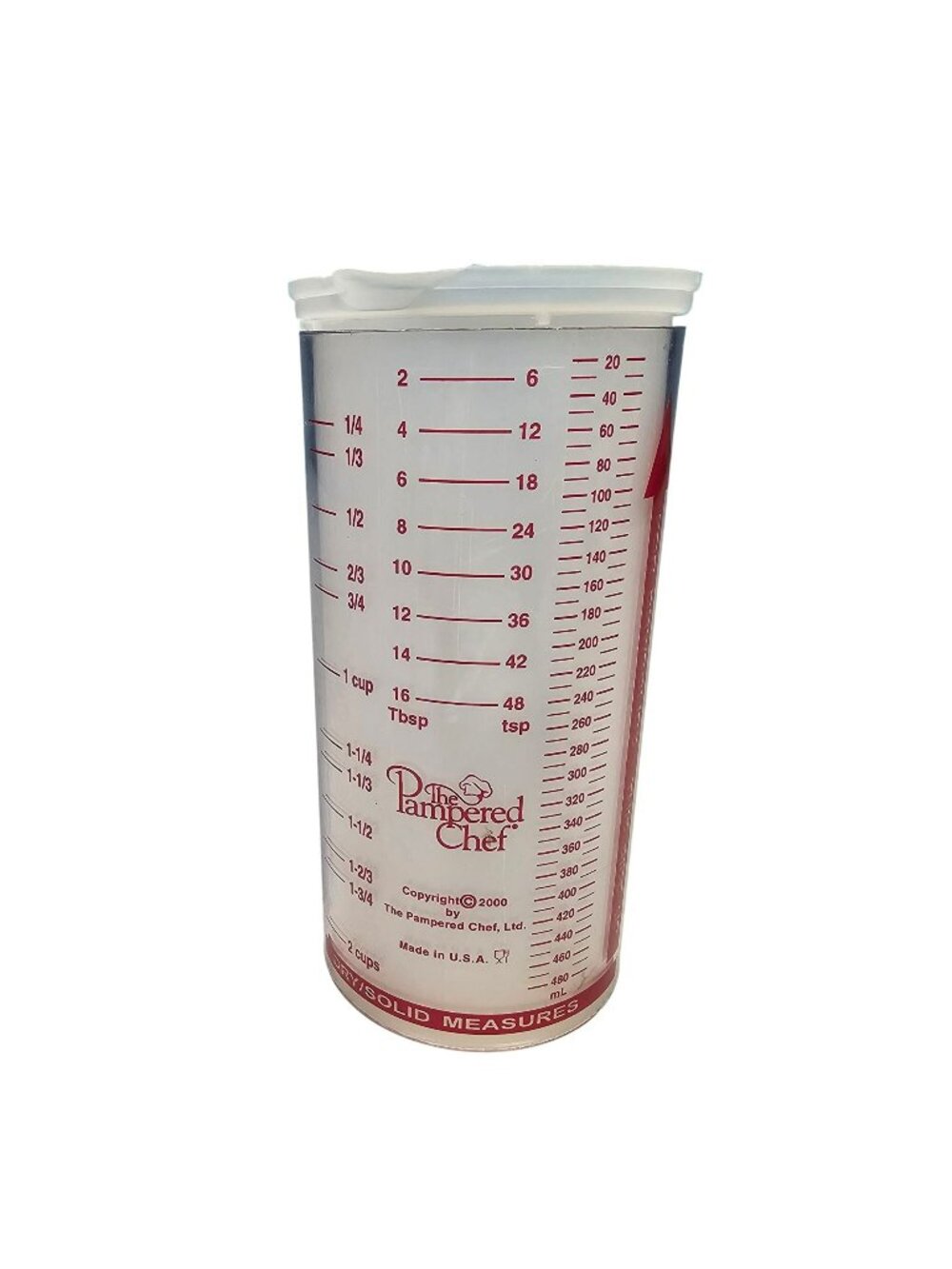 The Pampered Chef Measuring Cup For Dry & Liquid Ingredients 2-Cup Capacity